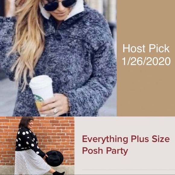 Peach Love California Tops - 🏈BOGO FREE🏈 Peach Love Brand Gray Sherpa